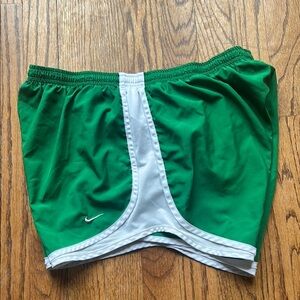 Nike Green and White Sports Shorts